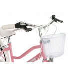Detský bicykel 24" mestský Vellberg Lucy Mint ružovo-biely 14" 